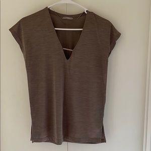 Olive green/gray Zara top